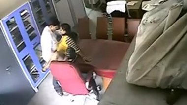 Teacher and Desi colleague have sex forgetting about security camera
