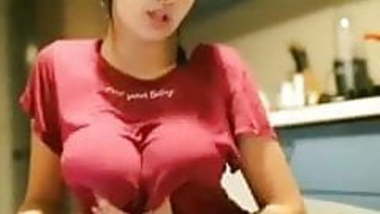 Big bouncing boobs on the horny voyeur cam clip